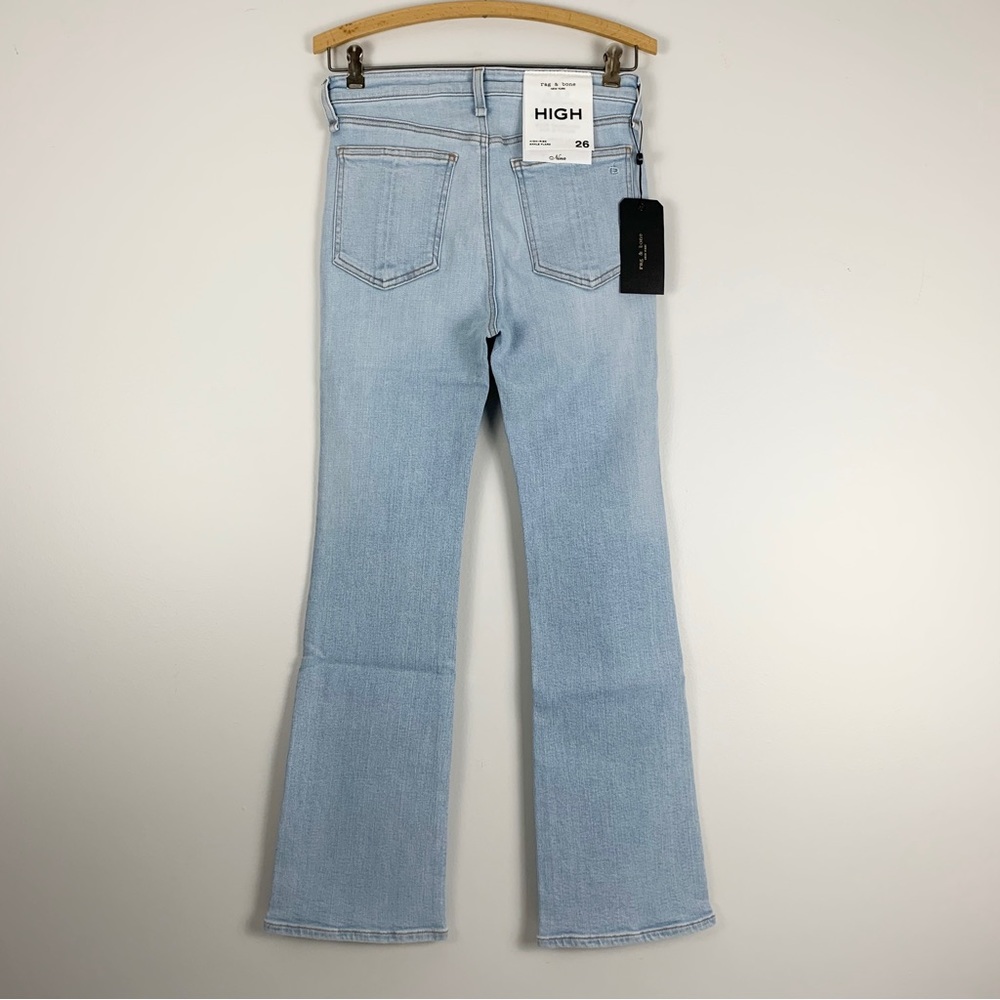 Rag & Bone Nina High Rise Ankle Flare Jeans Light Wash Denim Women’s Size 26 NWT - Picture 6 of 16